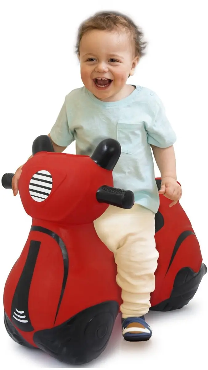 Jamara Skippybal - 460572 Skippy Scooter Rood Junior met Pomp - afbeelding 2 van 6