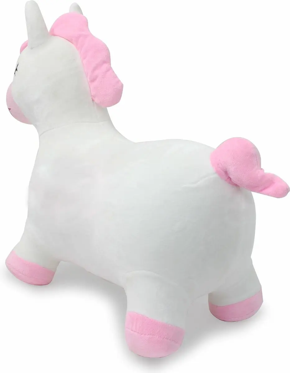 Jamara Skippybal Eenhoorn Pluche Junior - Wit/Rozig - 466002 - afbeelding 3 van 6