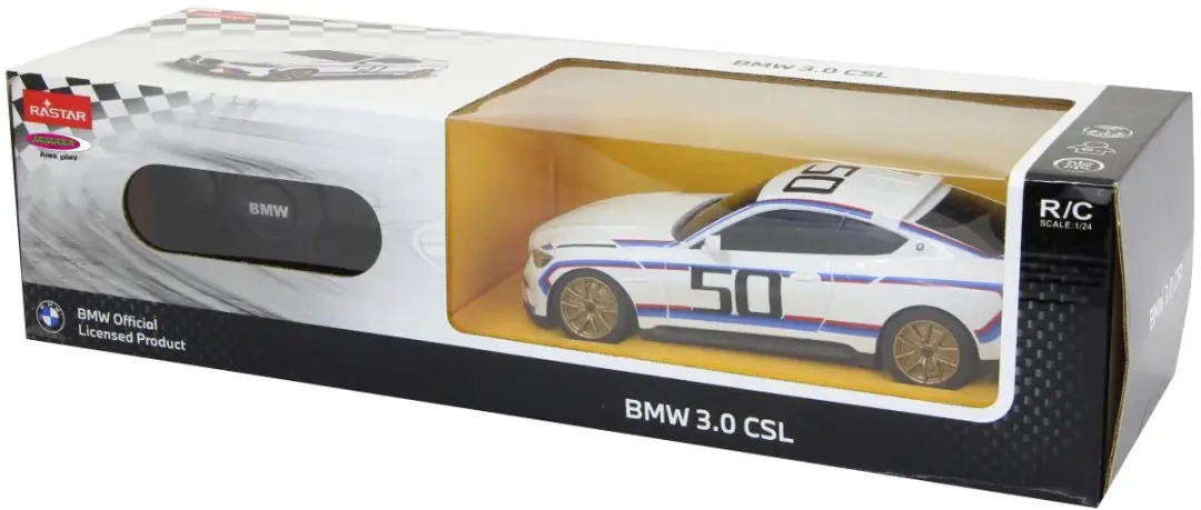 Jamara RC Sportauto BMW 3.0 CSL 1:24 - Wit-Zwart - afbeelding 6 van 6