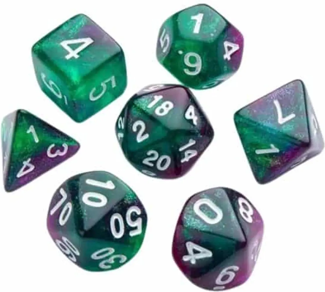 Gamegenic Galaxy Series Aurora RPG Set - 7 Stuks - Meerkleurig