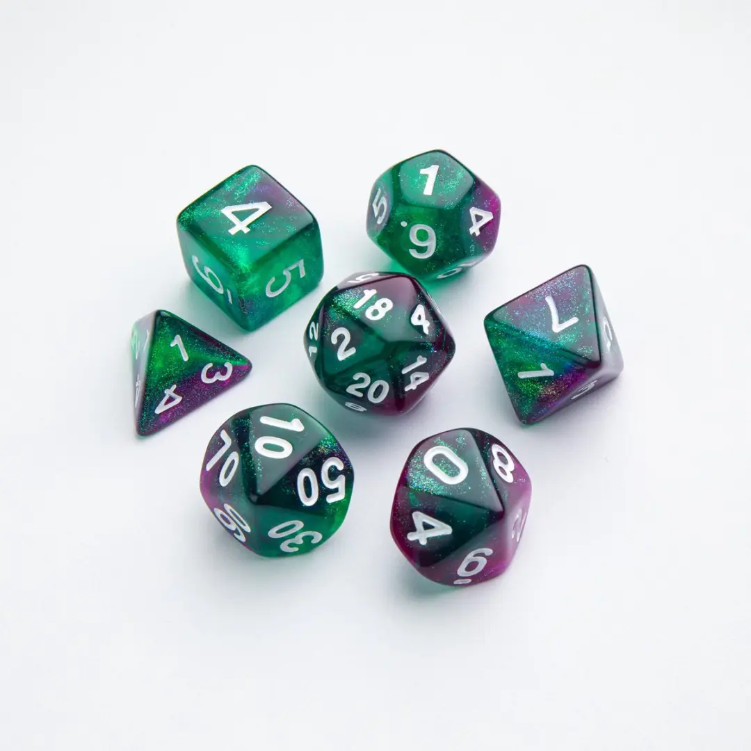 Gamegenic Galaxy Series Aurora RPG Set - 7 Stuks - Meerkleurig