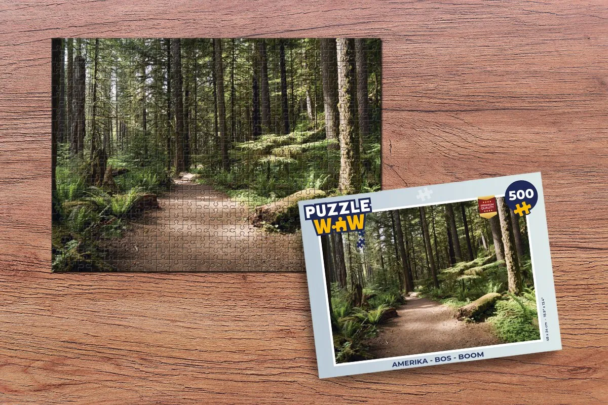 PuzzleWow Amerika Bos Boom Legpuzzel 500 Stuks - Multicolor