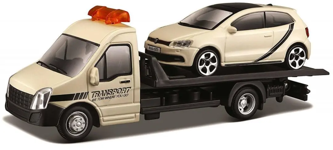 Bburago Street Fire Flatbed 1:43 - Licht blauw - afbeelding 6 van 6