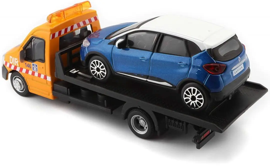 Bburago Street Fire Flatbed 1:43 - Licht blauw