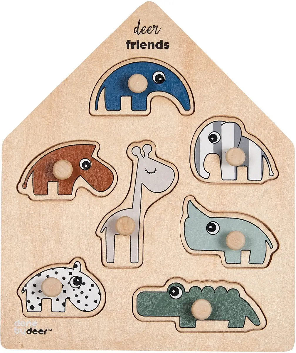Done By Deer Leg Puzzel Deer Friends - 5 Stuks - Kleurmix - afbeelding 2 van 4