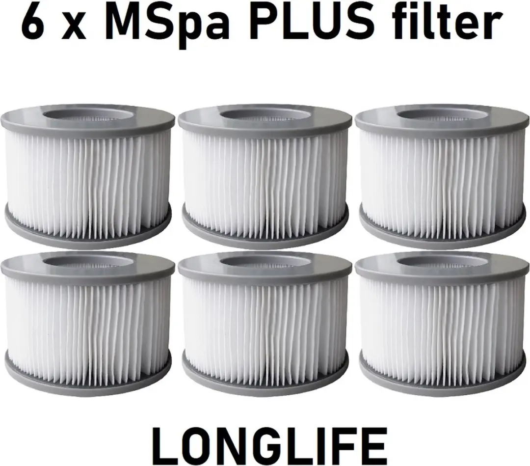 Mspa Spafilter B0303952 - 6 Stuks - Ø106mm Wit