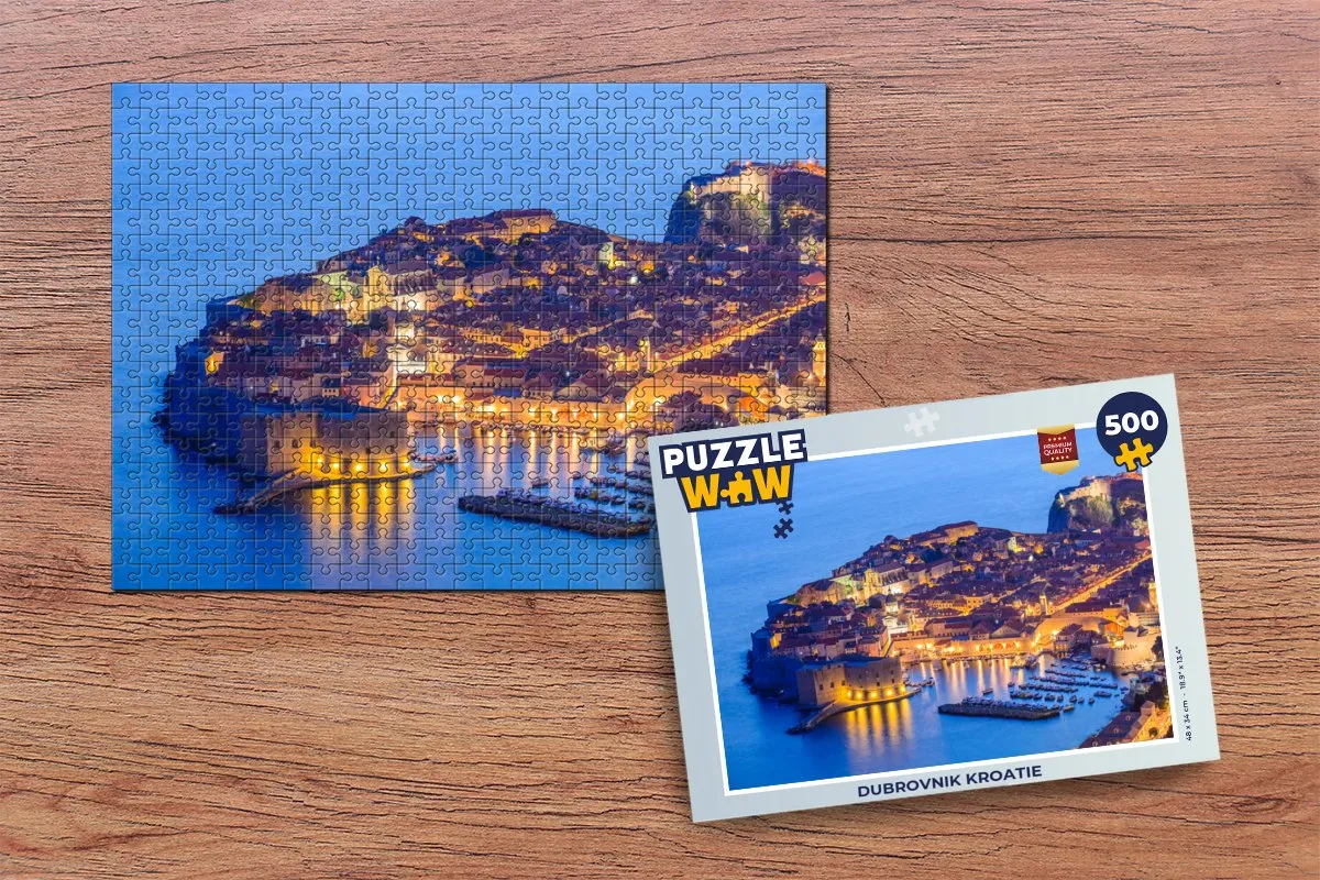 PuzzleWow Legpuzzel Dubrovnik Kroatië 500 Stuks - Multicolor