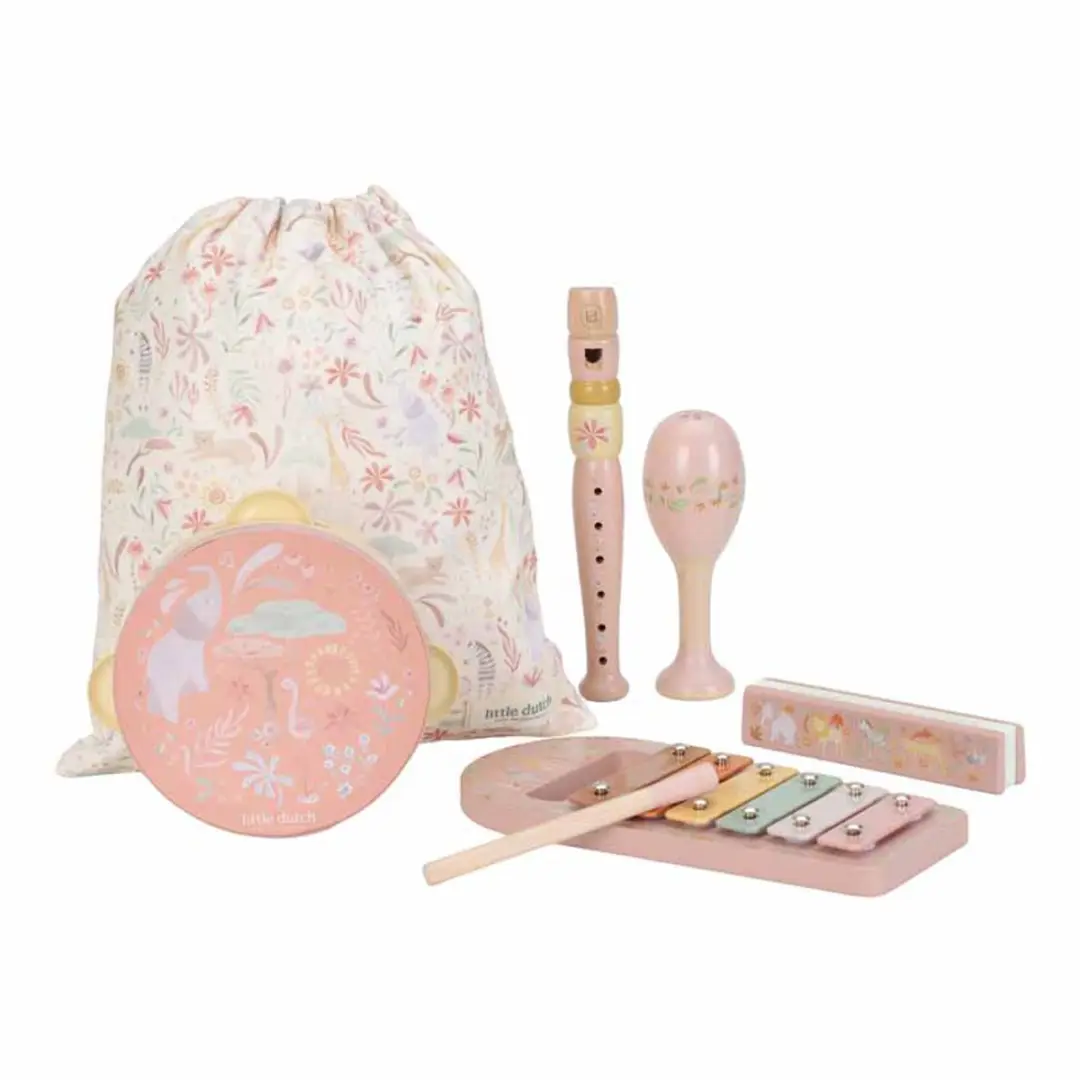 Little Dutch Safari Friends Muziekset - Roze - afbeelding 6 van 6