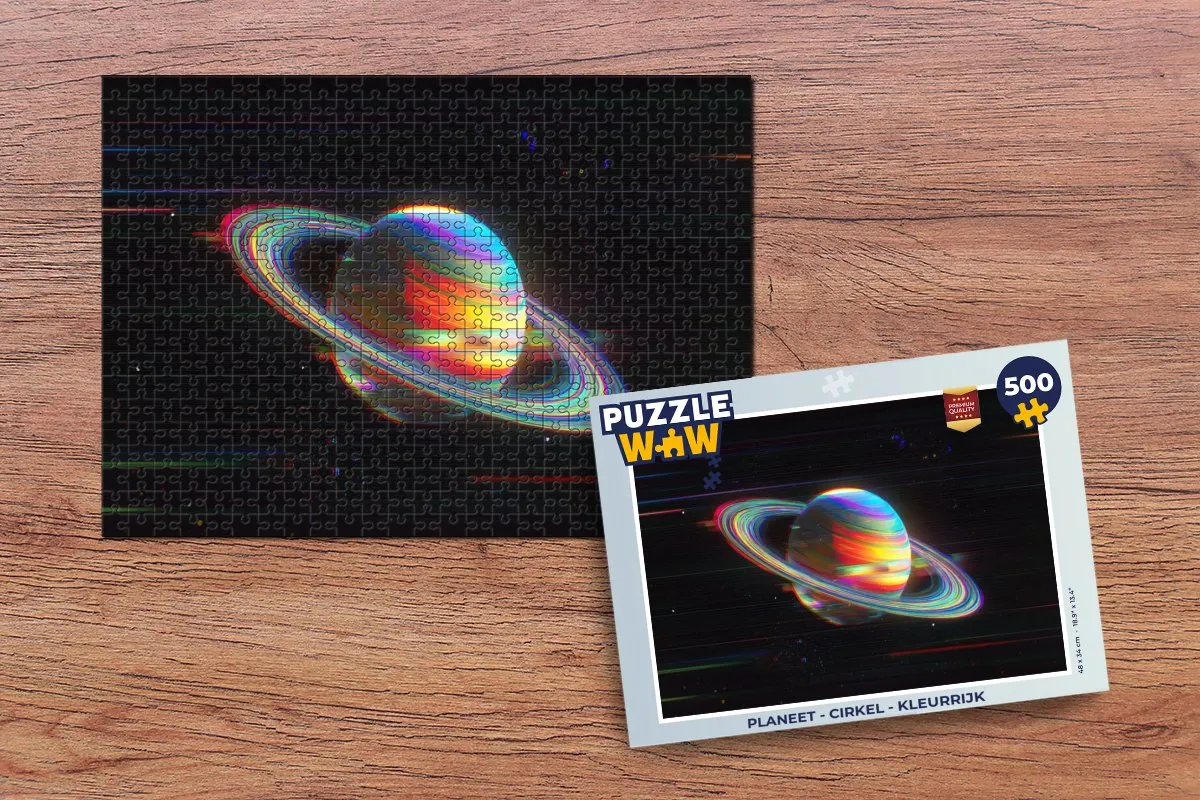 PuzzleWow Planeet Cirkel Legpuzzel 500 Stuks - Kleurrijk