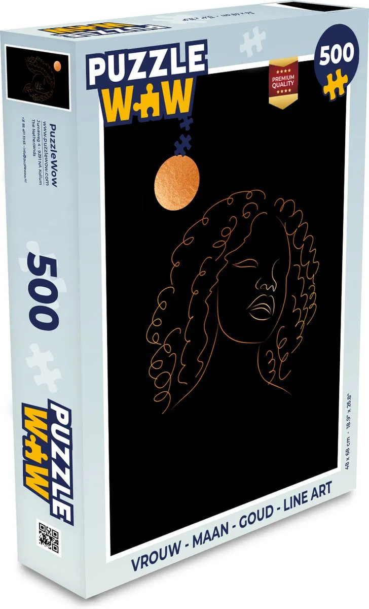 PuzzleWow Maan Legpuzzel 500 Stuks - Multicolor