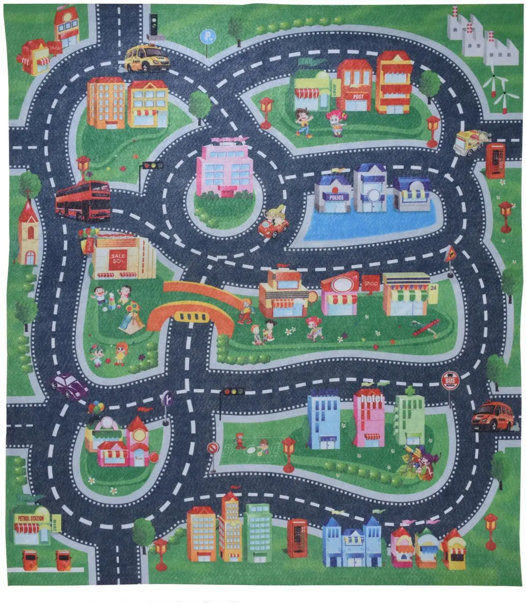 Koopman Auto Speelmat S34938570 - 79x70cm - Multicolor - afbeelding 2 van 5