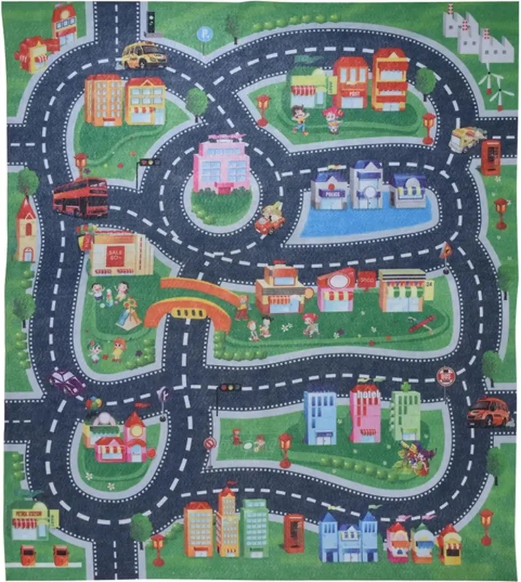 Koopman Auto Speelmat S34938570 - 79x70cm - Multicolor - afbeelding 3 van 5