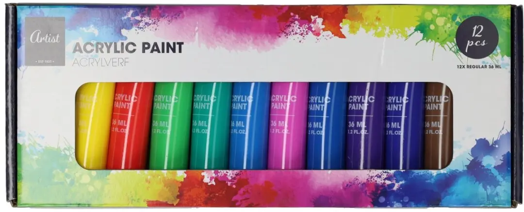 Acrylverfset 12 Kleuren