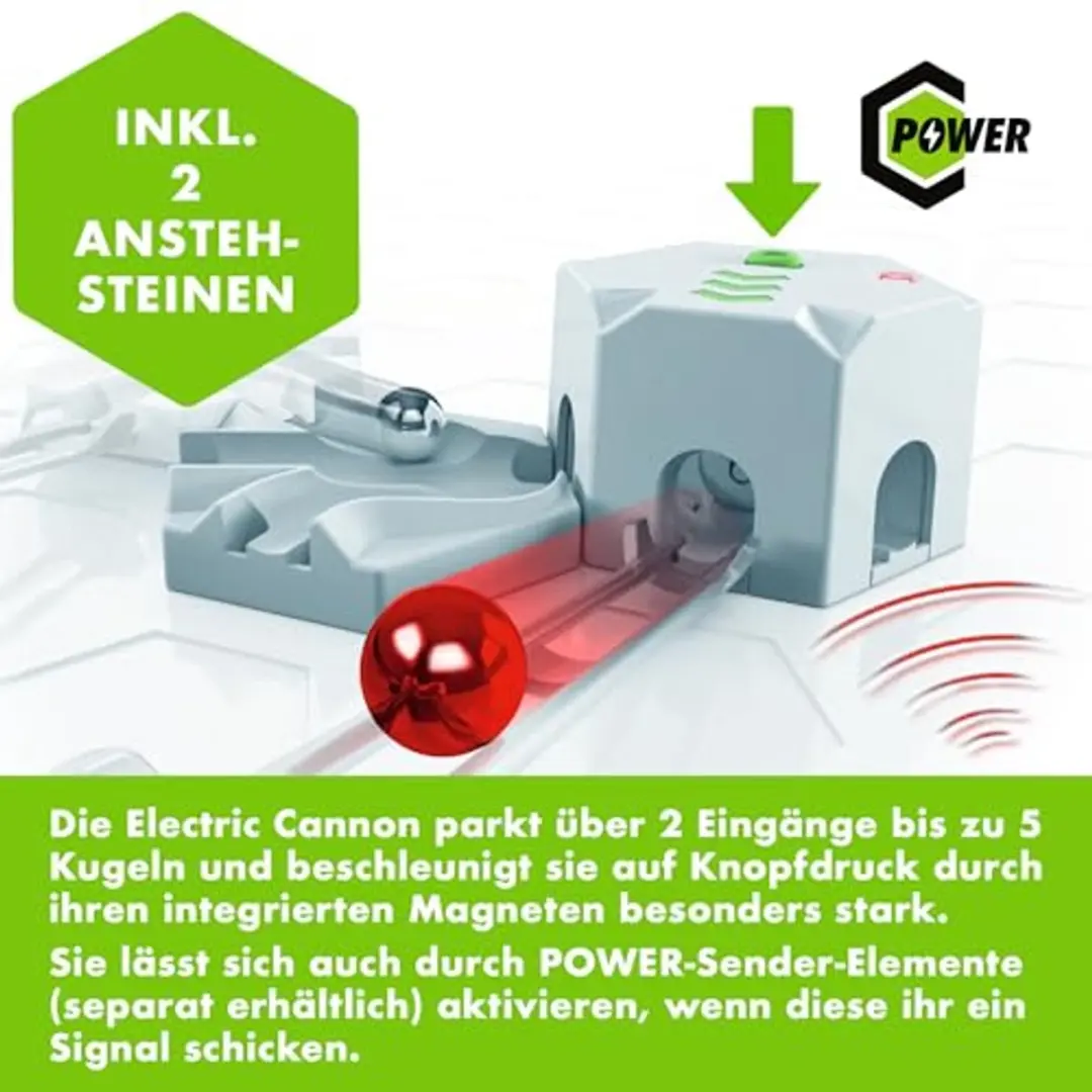 GraviTrax Power Electric Canon Element - 5 Stuks - Meerkleurig
