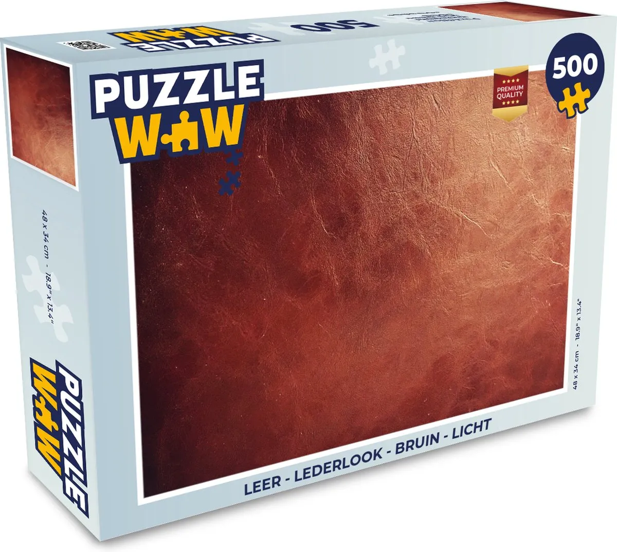 PuzzleWow Lederlook Legpuzzel 500 Stuks