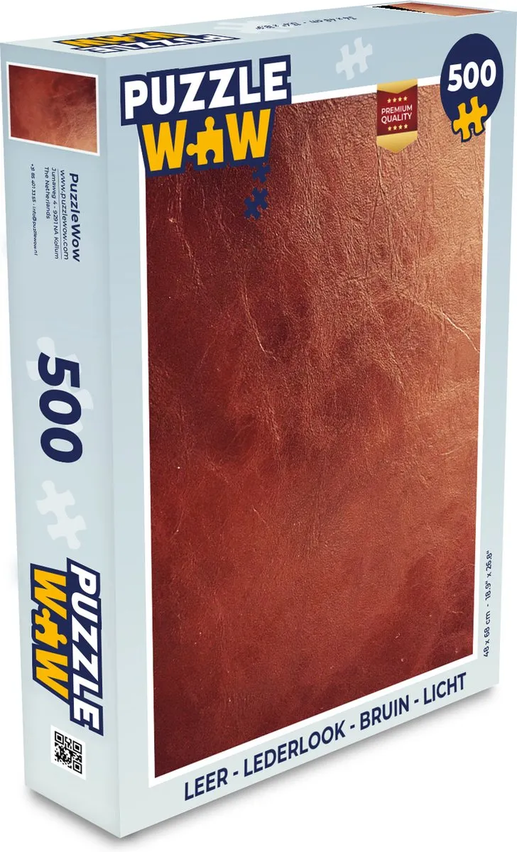 PuzzleWow Lederlook Legpuzzel 500 Stuks - Multicolor