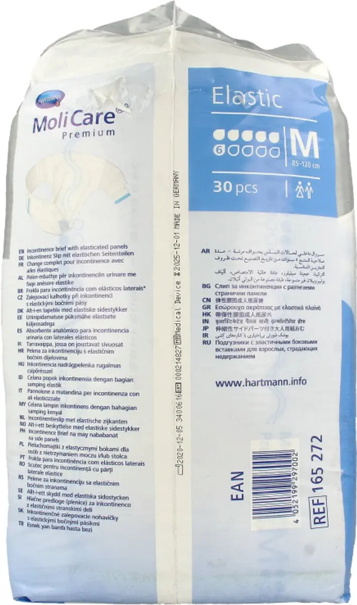 Hartmann MoliCare Premium Elastic - Maat M - 30 Stuks
