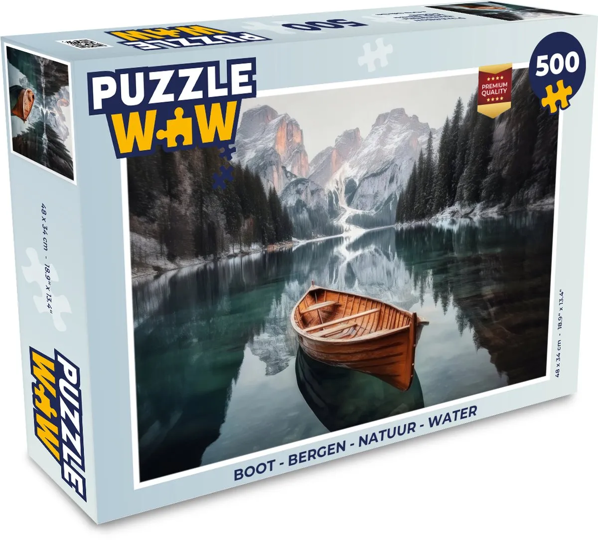 PuzzleWow Bergen Boot Legpuzzel 500 Stuks