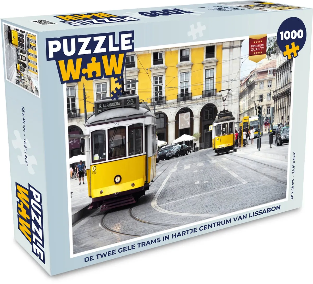 PuzzleWow Legpuzzel Lissabon 1000 Stuks - Multicolor