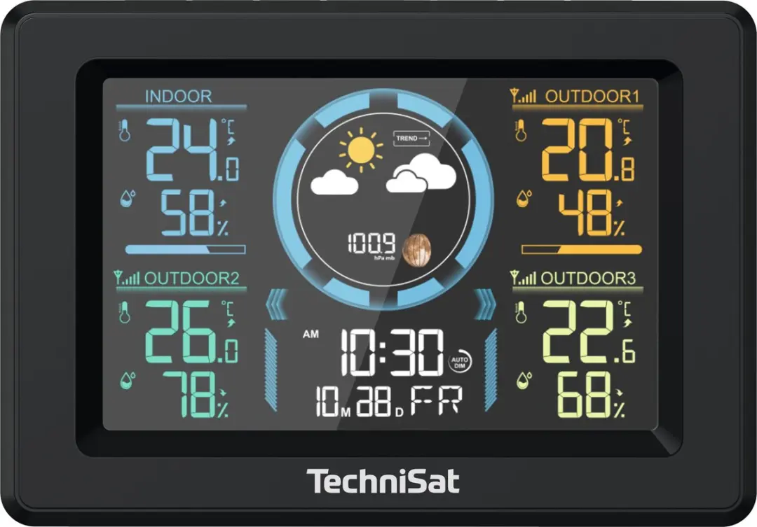 Technisat iMETEO 700 Weerstation - 3 Sensoren - 60m Bereik - Zwart - afbeelding 2 van 3