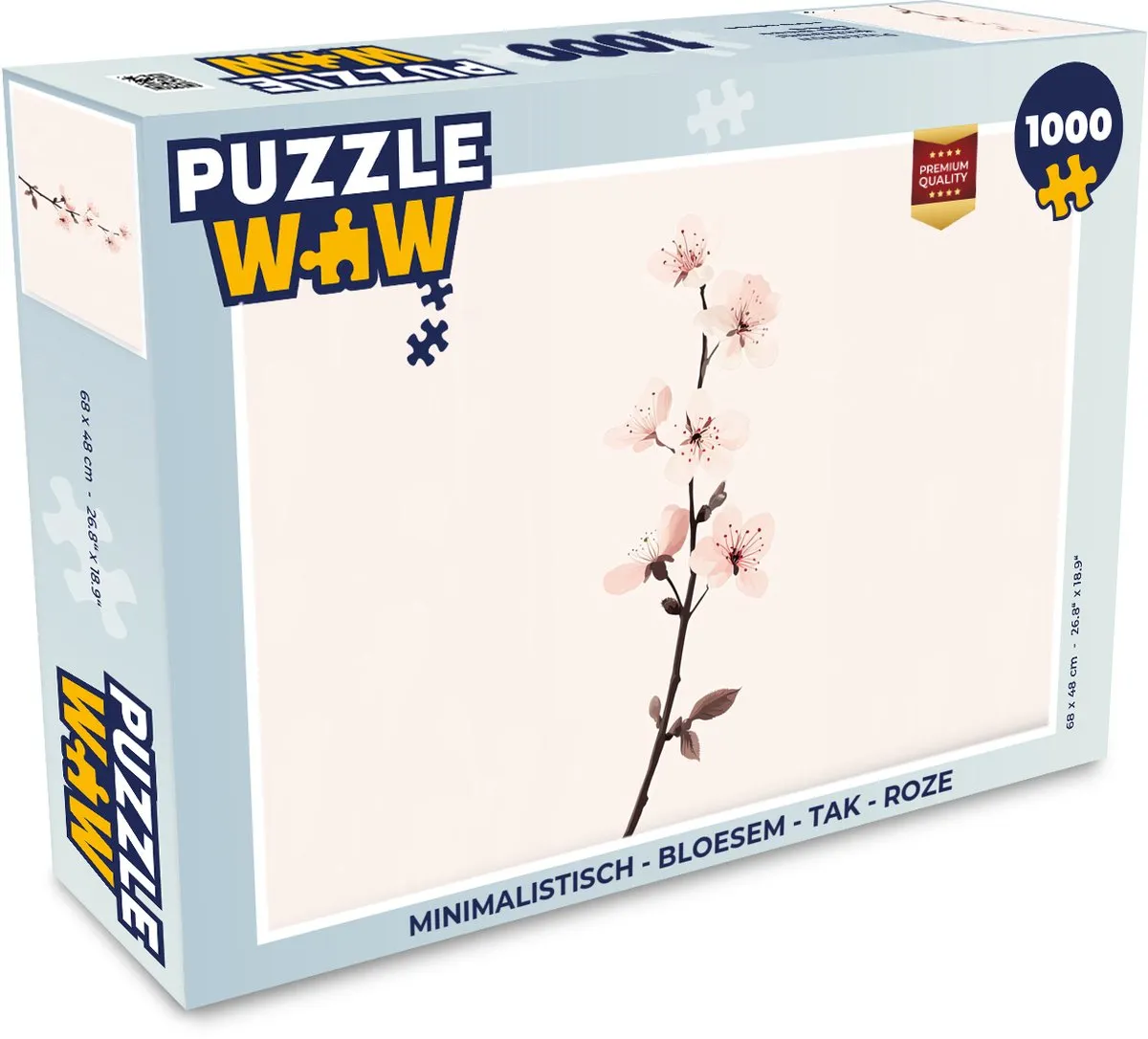 PuzzleWow Minimalistisch Bloesem Tak Legpuzzel 1000 Stuks