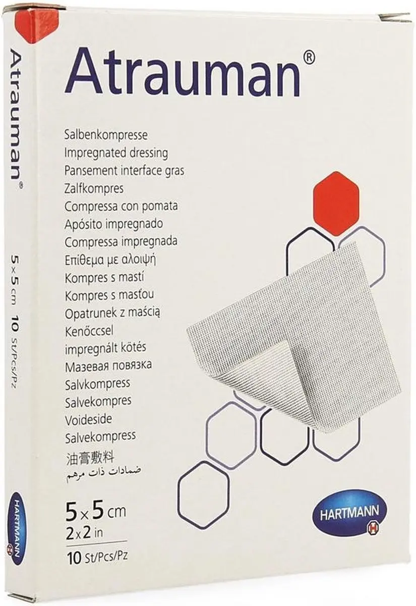 Hartmann Atrauman Steriel Zalfkompres 10x - 5x5cm