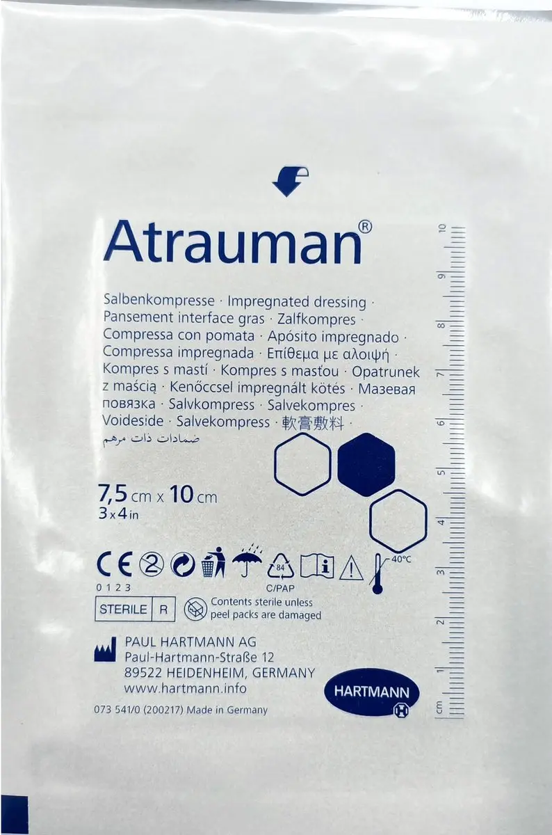 Hartmann Atrauman Steriel Zalfkompres 10x - 5x5cm