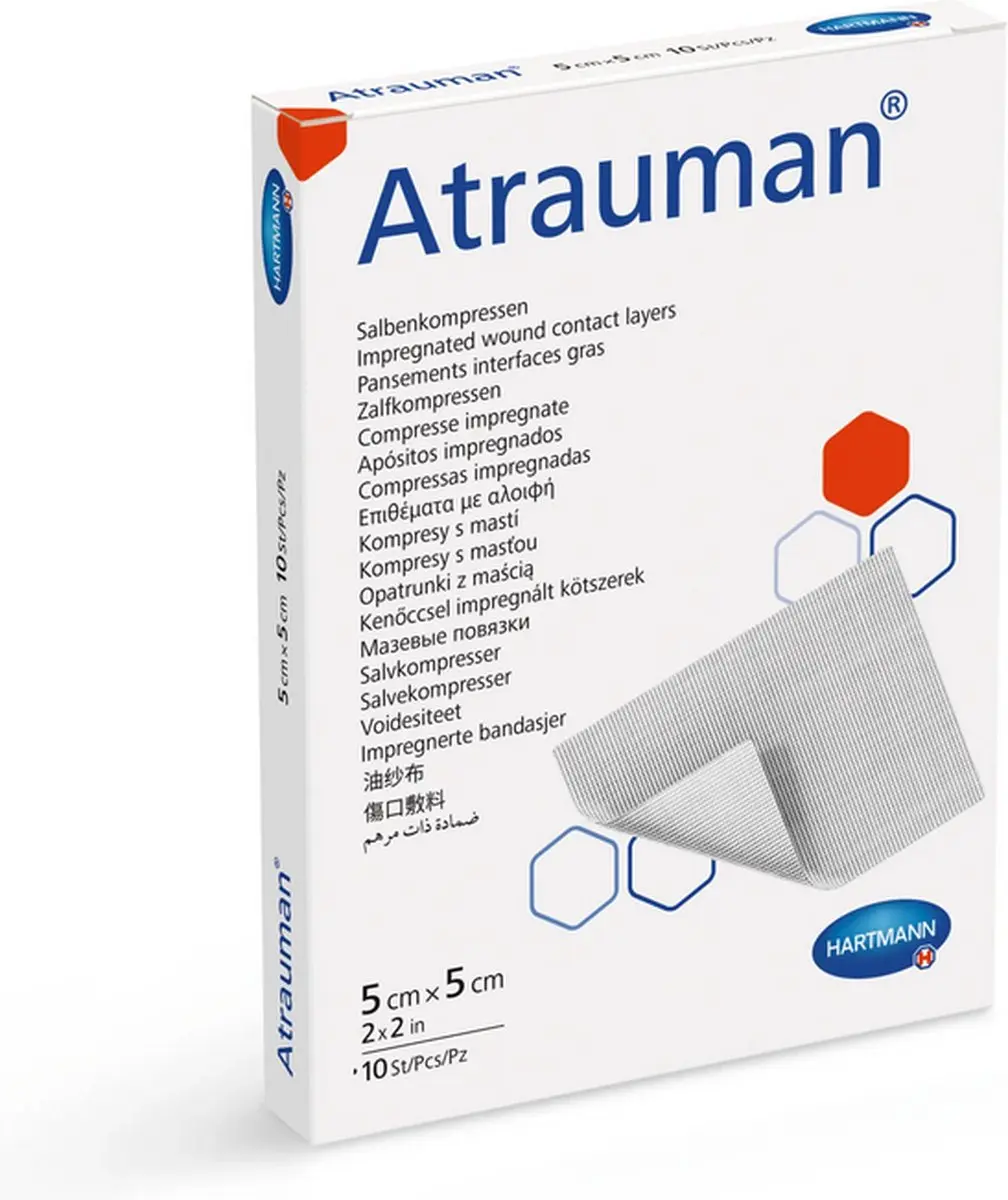 Hartmann Atrauman Steriel Zalfkompres 10x - 5x5cm - afbeelding 6 van 6