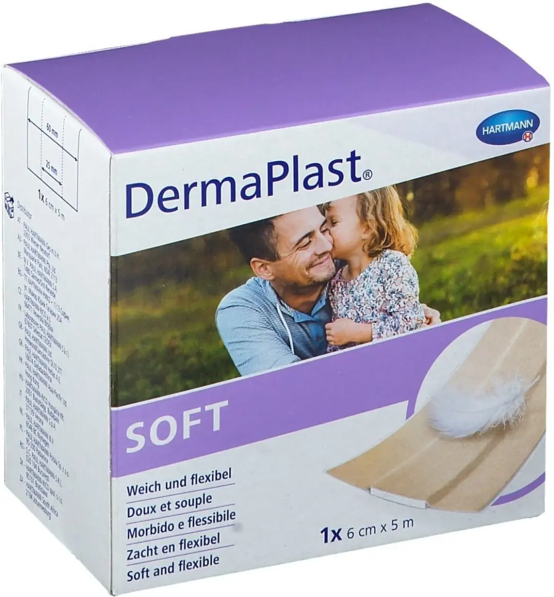 Hartmann Dermaplast Soft Wondpleister 5m x 6cm
