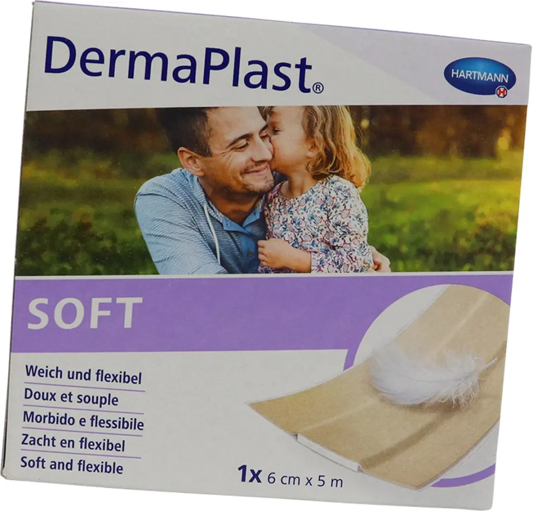 Hartmann Dermaplast Soft Wondpleister 5m x 6cm