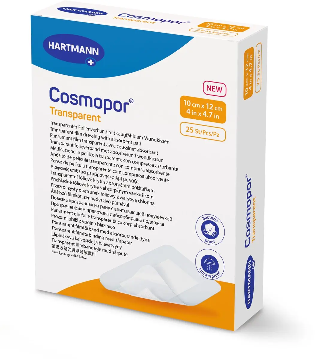 Hartmann Cosmopor Transparent Wondpleisters 25 Stuks
