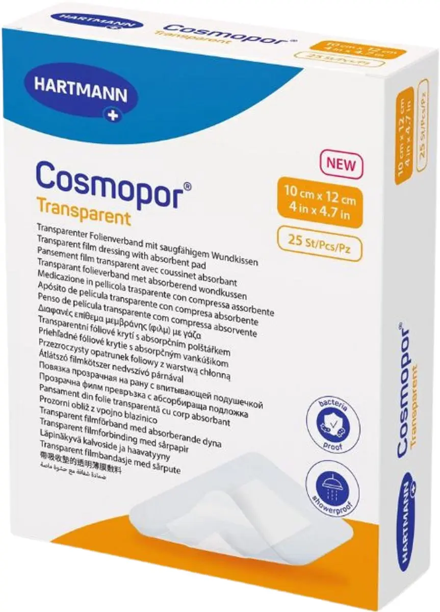 Hartmann Cosmopor Transparent Wondpleisters 25 Stuks