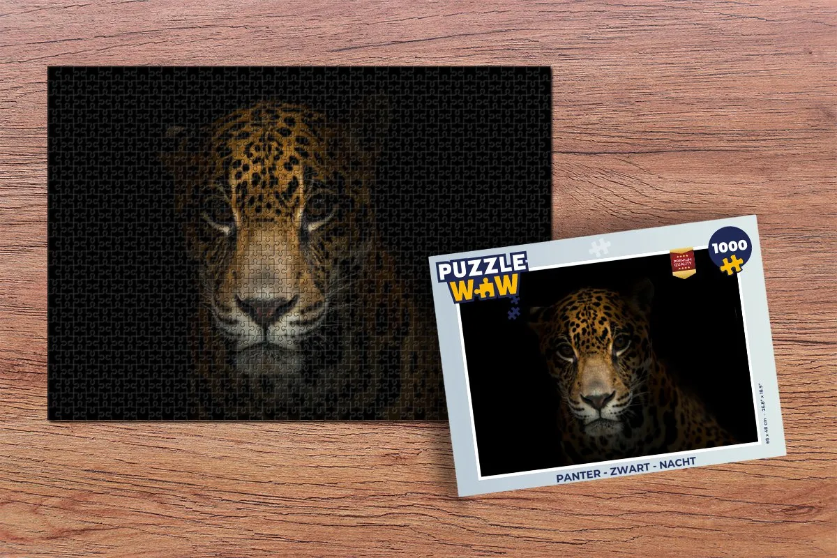 Puzzel Panter - Zwart - Nacht - Legpuzzel - Puzzel 1000 stukjes volwassenen