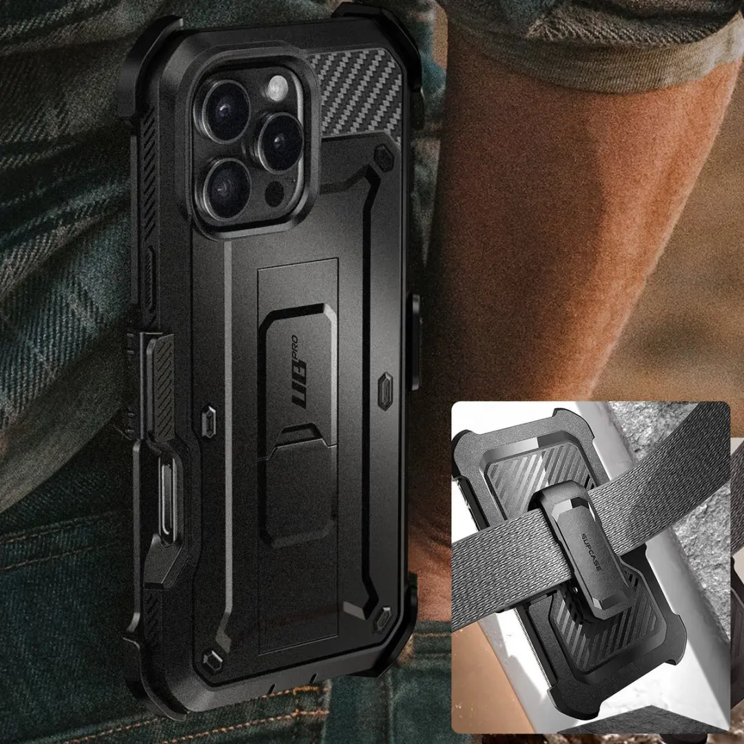 Supcase 360 Backcase iPhone 16 Pro 12034 - Zwart