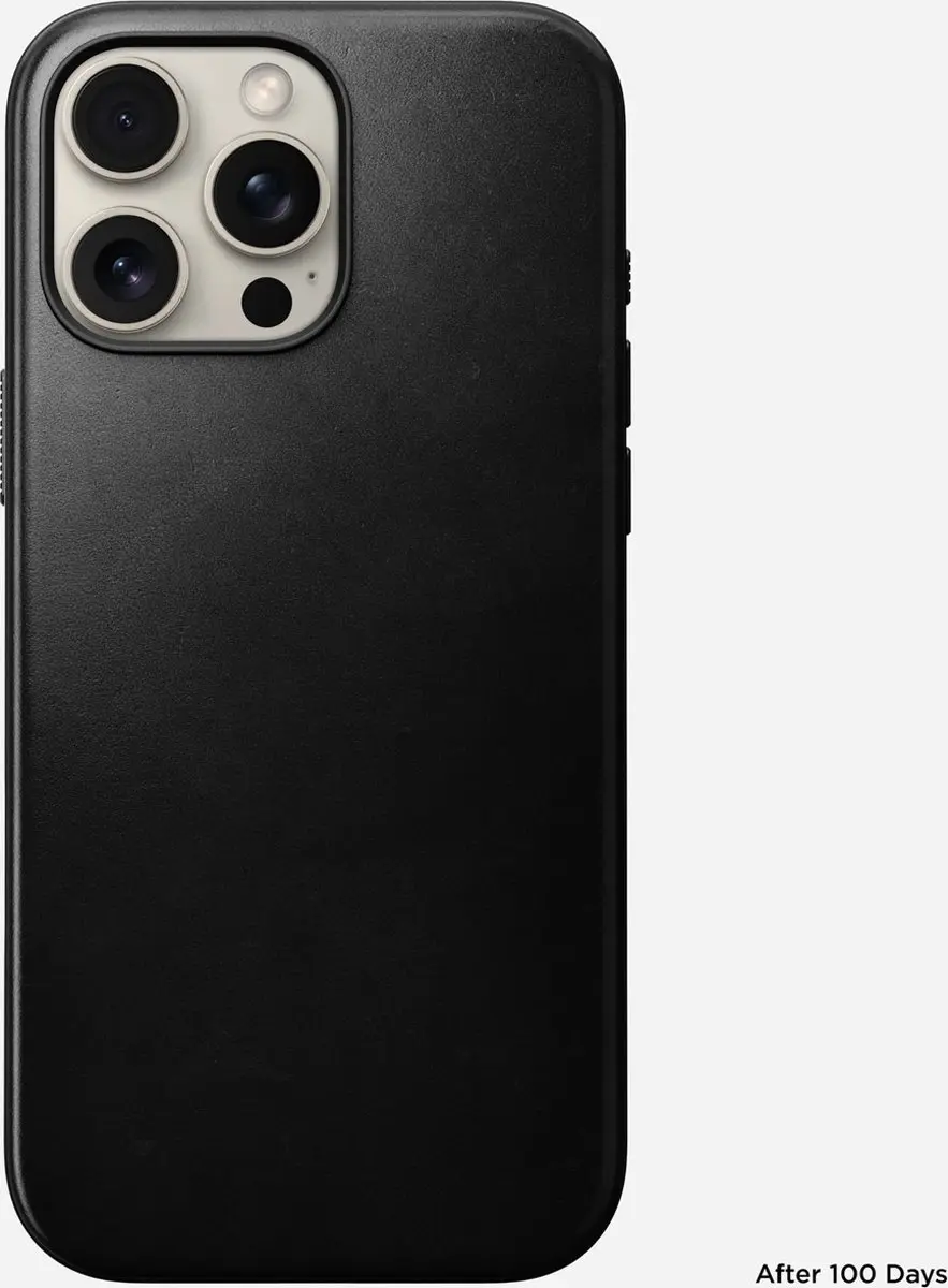 NOMAD Modern Leather Case NM01690085 iPhone 16 Pro Max - Zwart