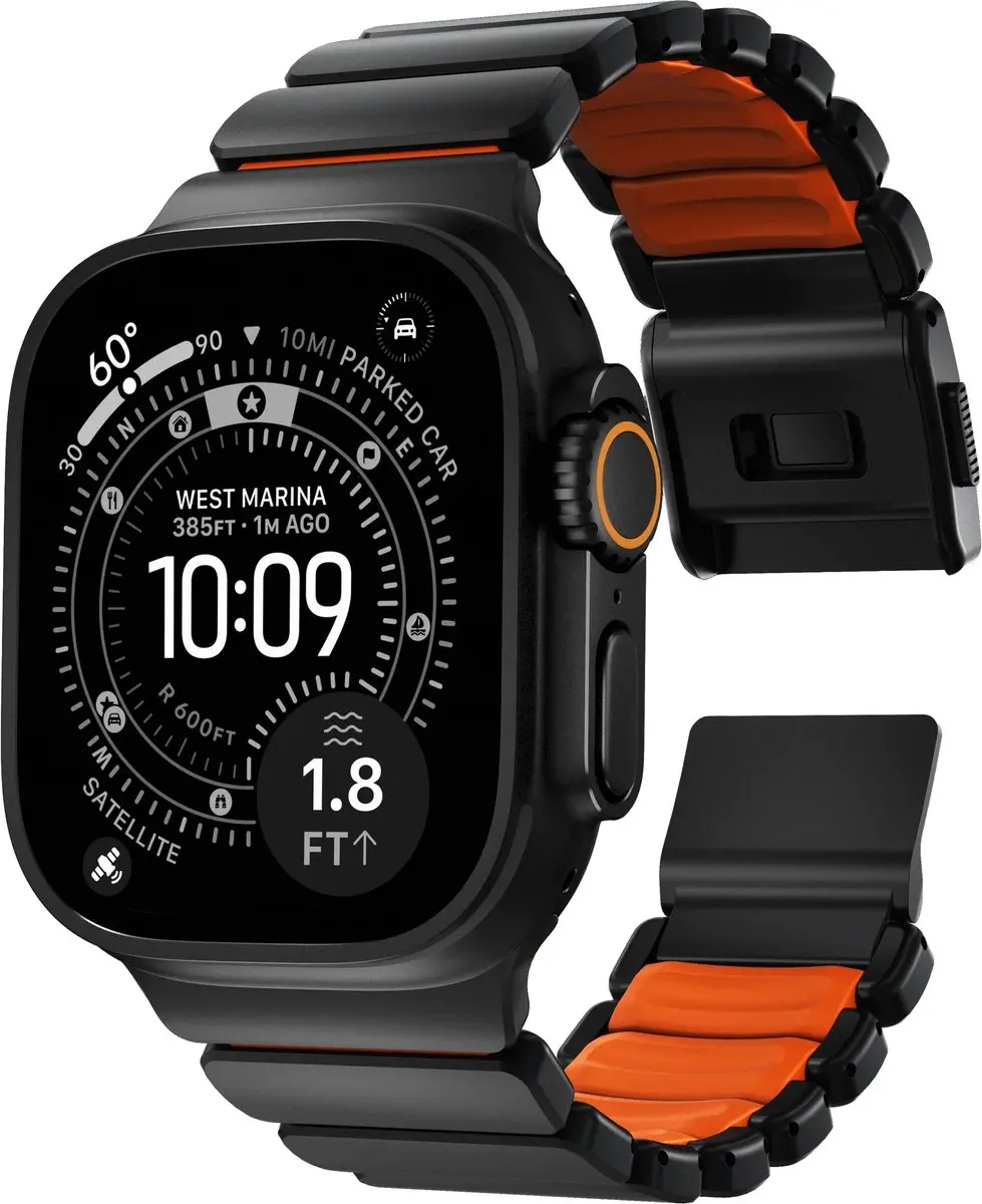 NOMAD Stratos Horlogeband - Oranje - 45/46/49mm - Apple Watch - afbeelding 6 van 6