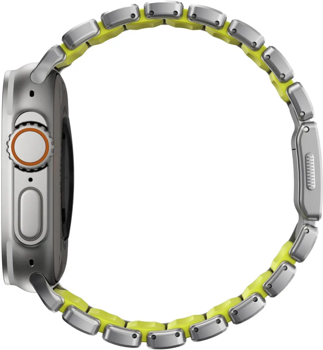 NOMAD Stratos Horlogeband Natural Hardware 45-49mm - Geel