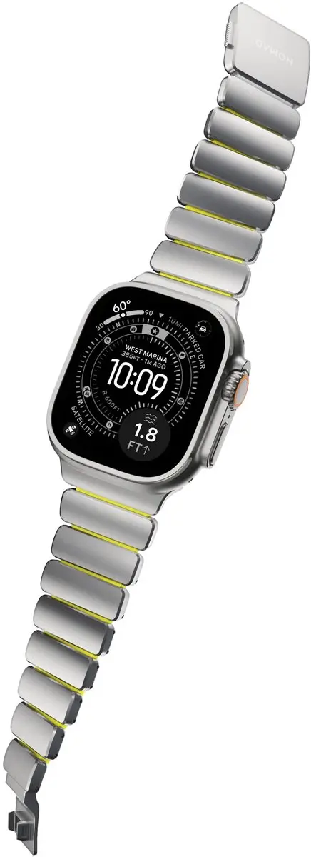 NOMAD Stratos Horlogeband Natural Hardware 45-49mm - Geel - afbeelding 6 van 6