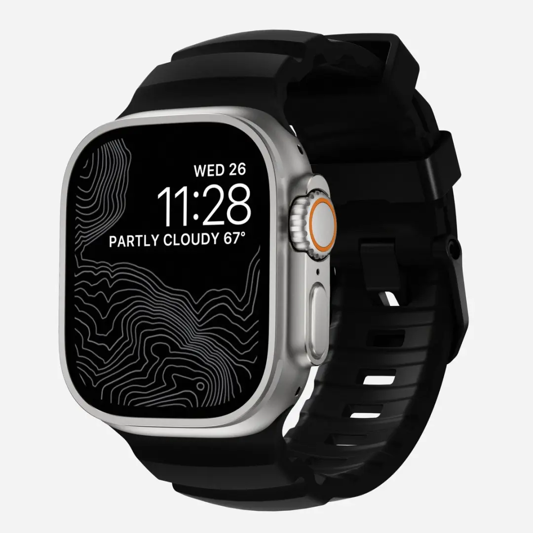 NOMAD Rocky Point Horlogeband - Apple Watch Ultra/Ultra 2/SE - Zwart - afbeelding 6 van 6