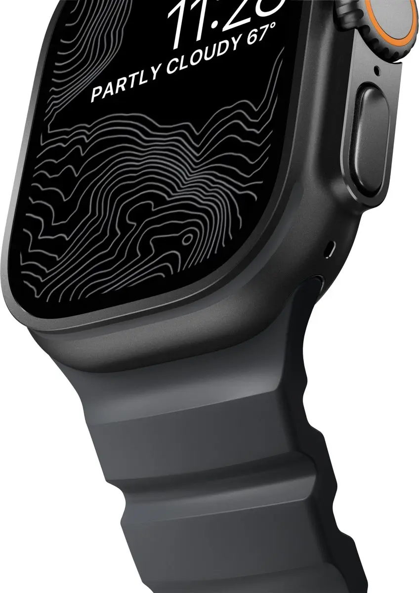 NOMAD Rocky Point Horlogeband - Apple Watch Ultra/Ultra 2/SE - Zwart