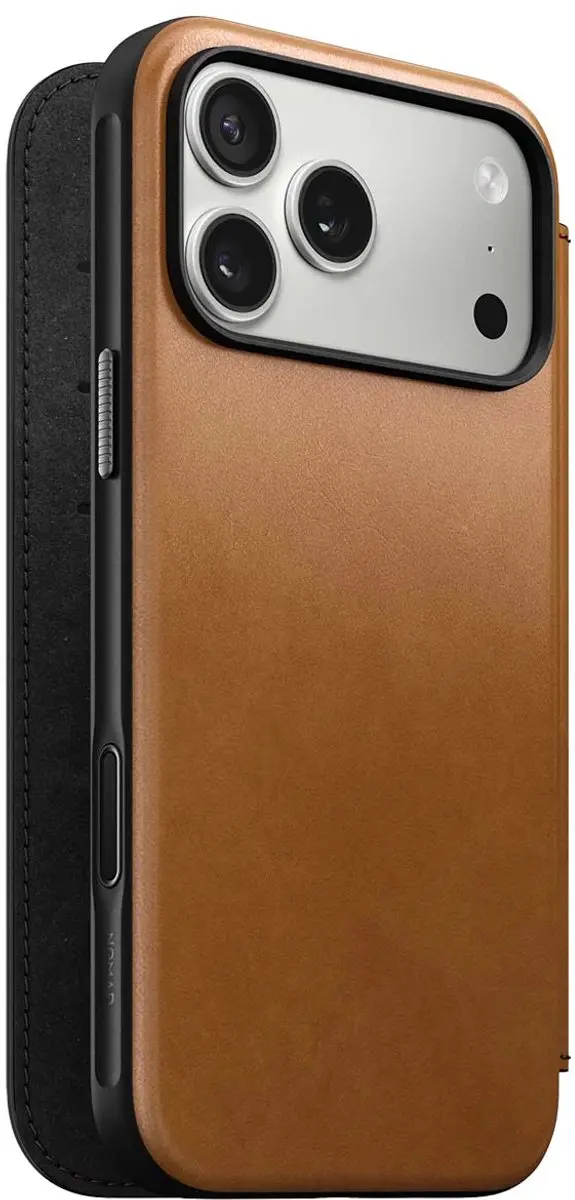 NOMAD Modern Lederen Folio iPhone 17 Pro Max 114688114040 - Bruin