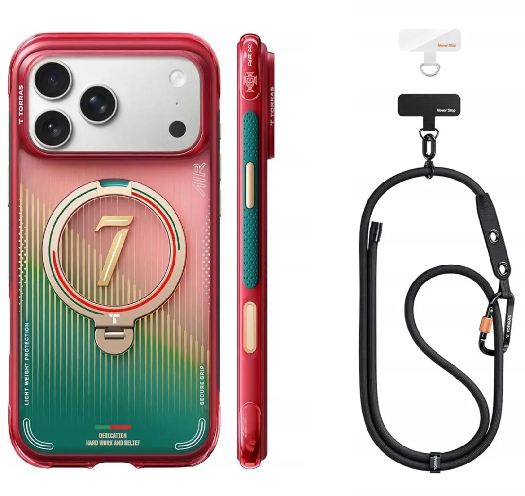 TORRAS x World Cup Limited Edition Hoes voor iPhone 17 Pro Max Groen + LoopGo Cl