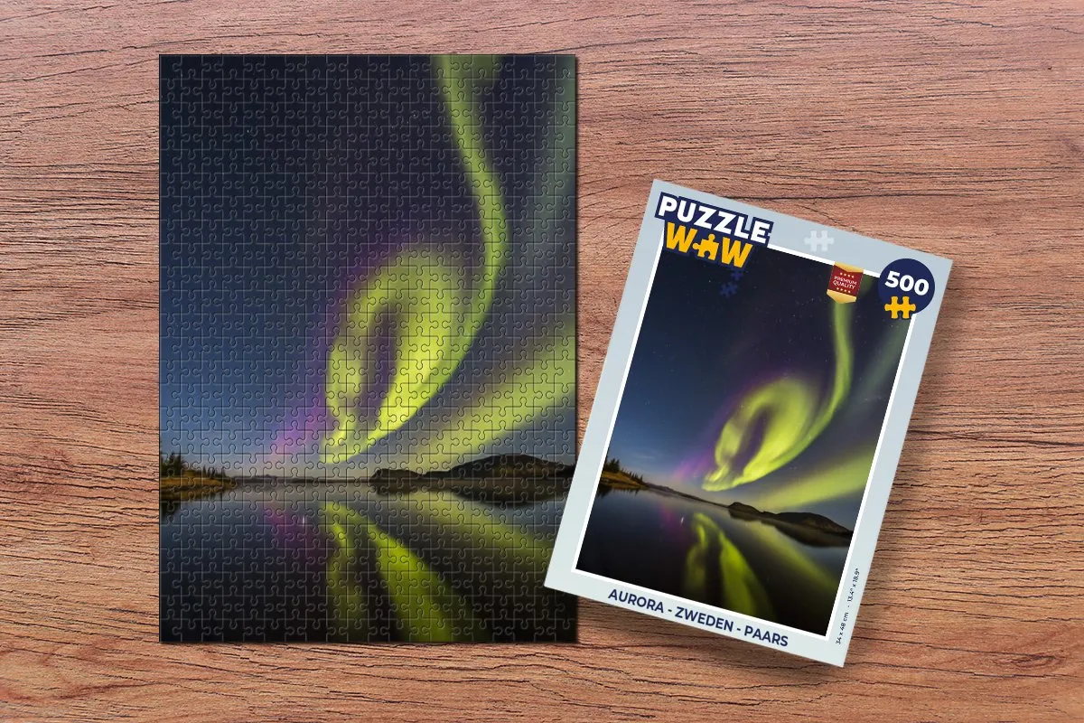 PuzzleWow Noorderlicht Legpuzzel 500 Stuks - Multicolor