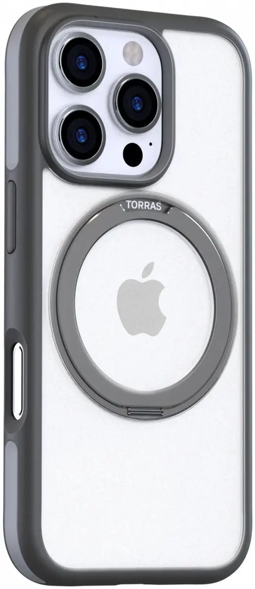 Torras UPRO Ostand R Fusion Hoesje iPhone 16 Pro Max - Grijs