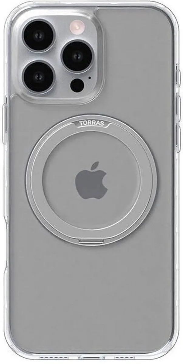 Torras UPro Ostand Pro Hoesje iPhone 16 Pro Max - Transparant