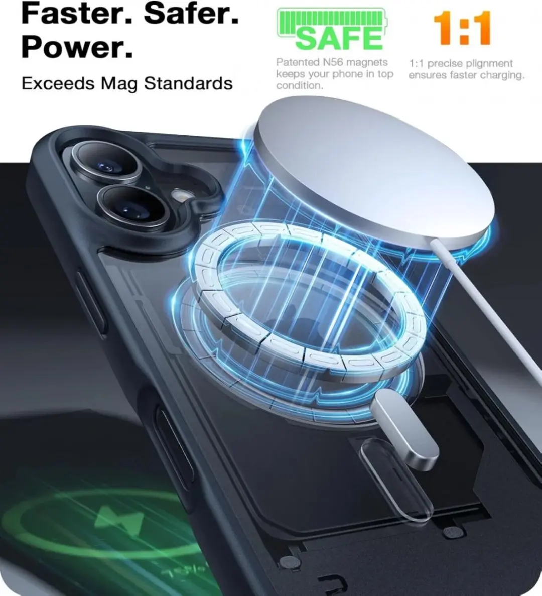Torras Guardian Magnetic Hoesje iPhone 16 - MagSafe - Zwart