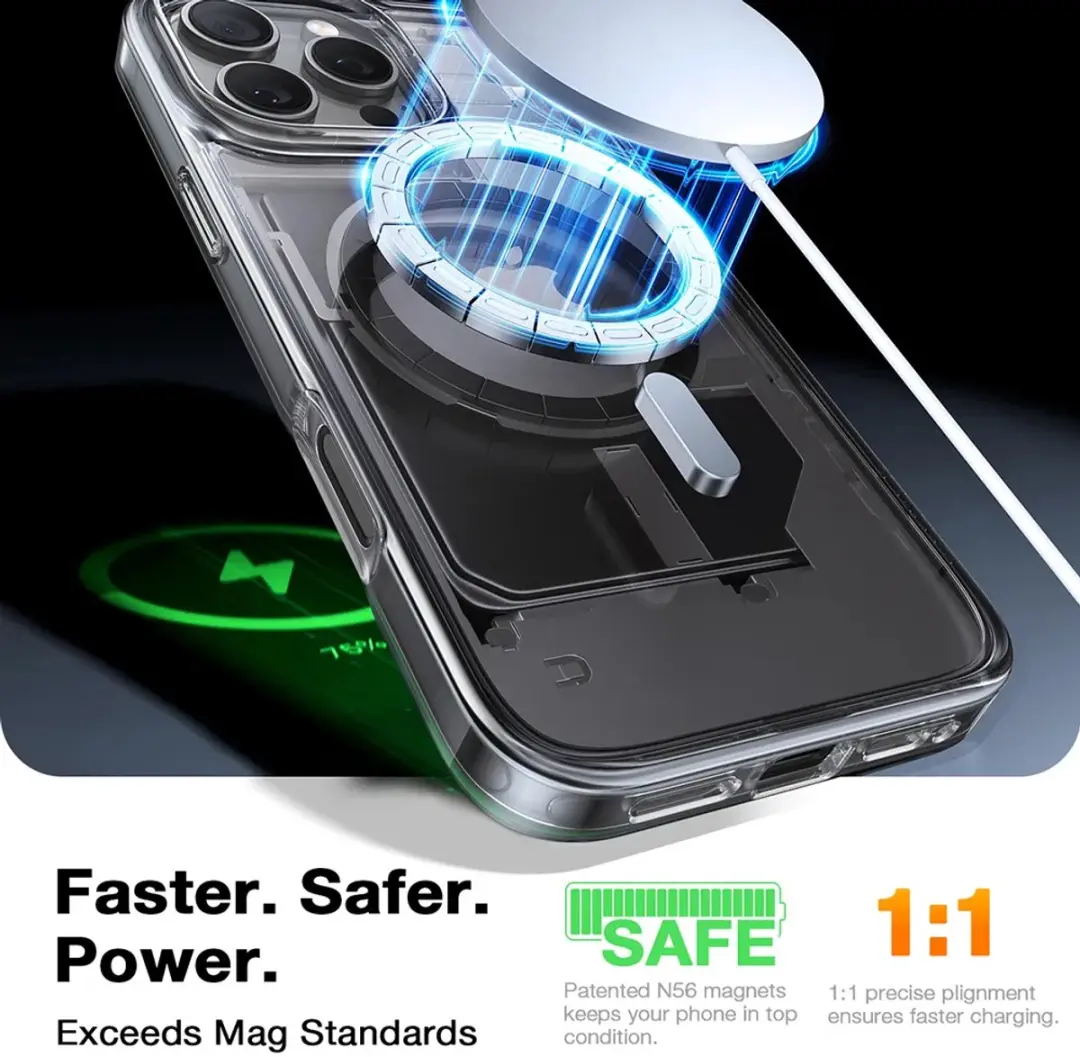 Torras Diamond Back Cover iPhone 16 Pro - Transparant