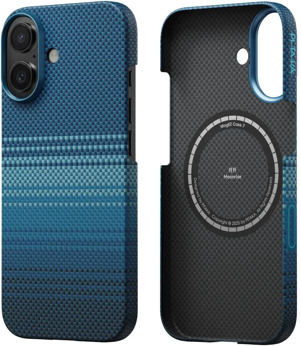 Pitaka Ultra-Slim Hoesje iPhone 17 - 600D Aramidevezel - Moonrise Blauw
