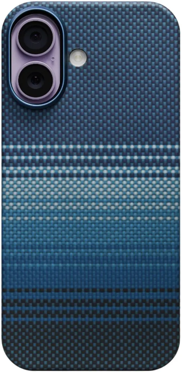 Pitaka Ultra-Slim Hoesje iPhone 17 - 600D Aramidevezel - Moonrise Blauw