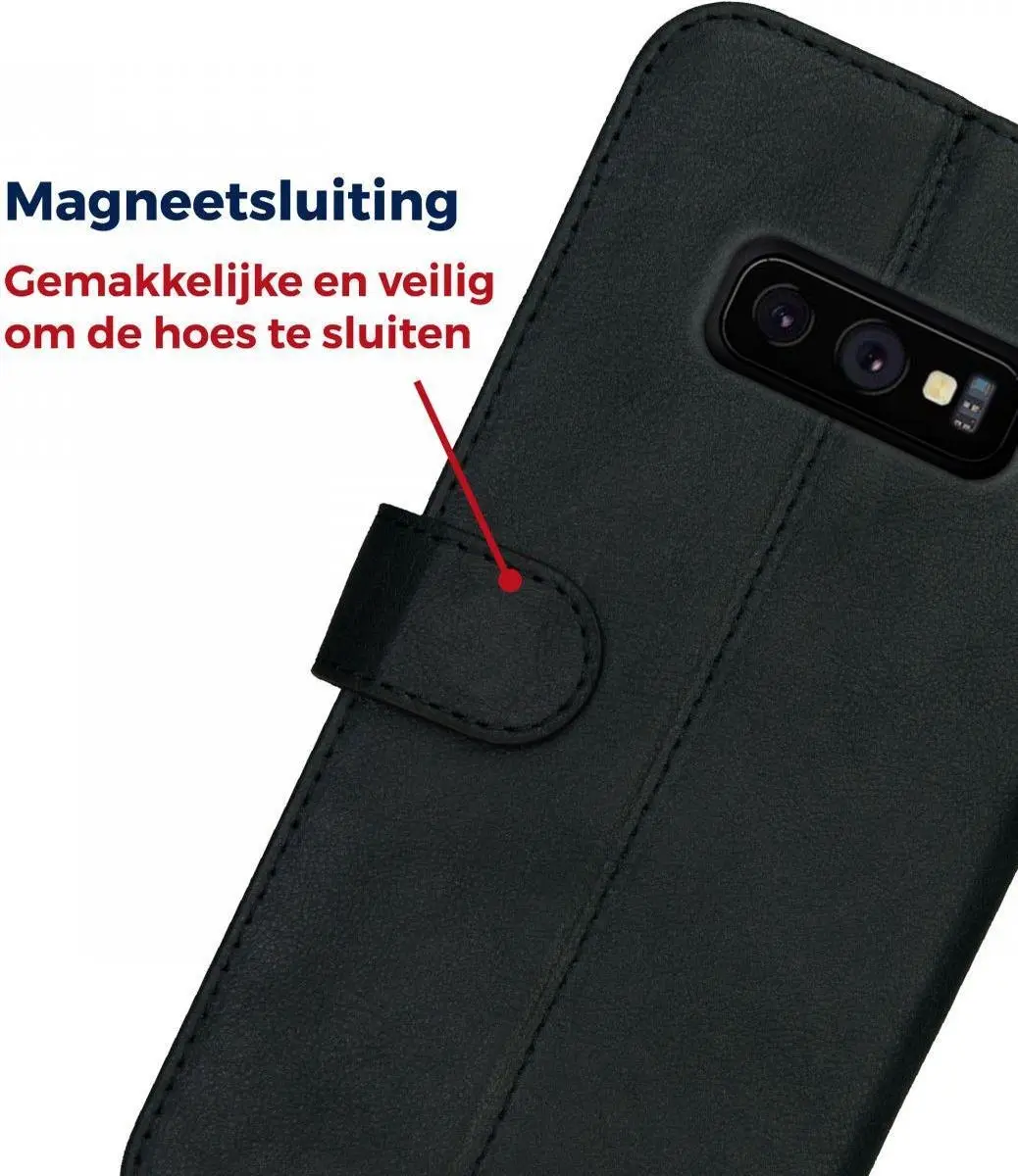Rosso Deluxe Book Case Samsung Galaxy S10e - 3 Pasjes - Zwart
